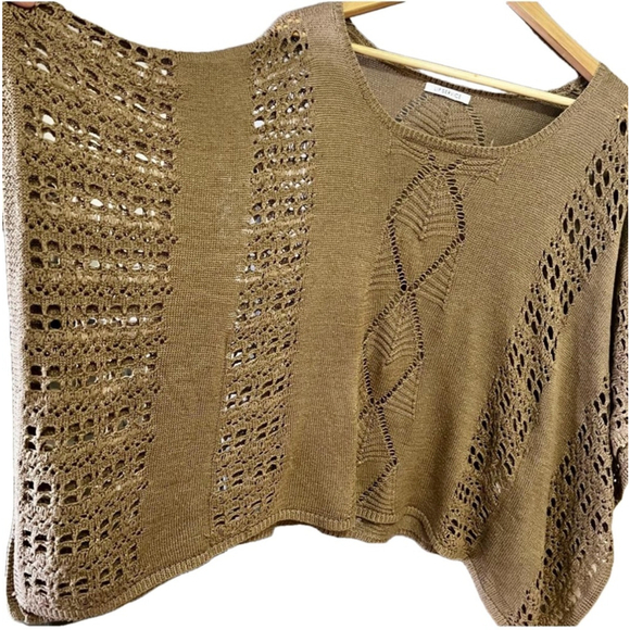 Lip Service Women’s Brown Knit Boho Top One Size - Picture 1 of 13
